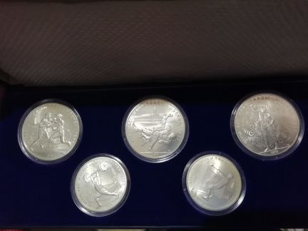 Монеты олимпиада серебро