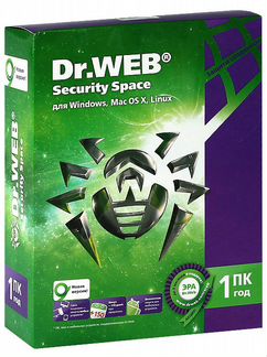 Dr.Web Security Space1пк на 1год