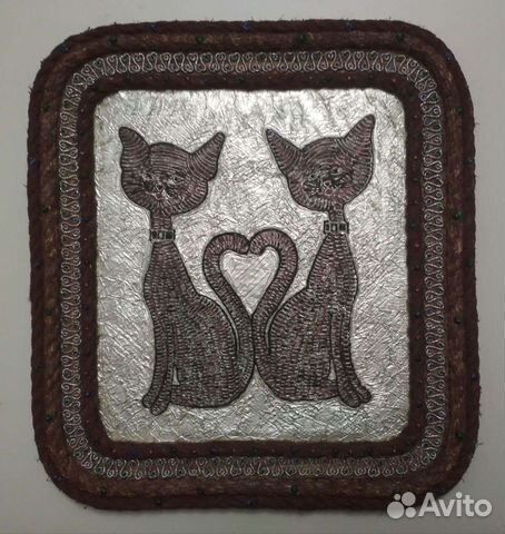 Панно «Кошки изящные» (авторская работа)