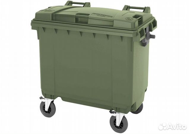 Контейнер для мусора пластиковый 770 л зеленый