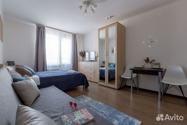 

Квартира-студия, 28 м², 2 кровати