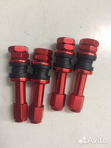 Вентиль для бескамерной шины разборный, красный