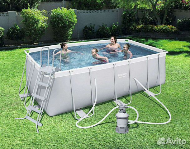 Каркасный бассейн bestway 412*201*122 песчаный фил