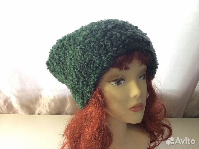 Папаха из буклированной пряжи, р 58-60, арт 254