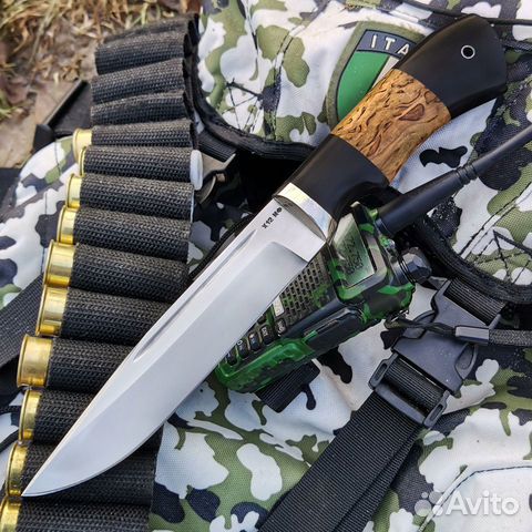 Нож Луч с долами из стали Х12мф