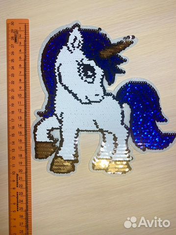 Термоаппликация из паеток единорог