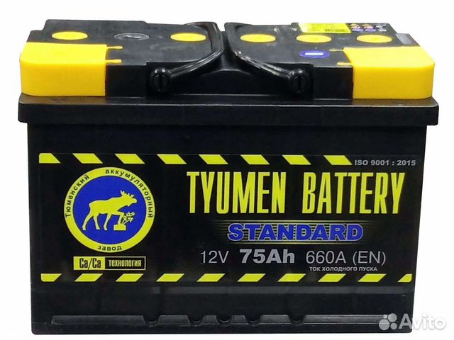 Battery 75. Аккумулятор Tyumen Battery Standart 75а/ч. Тюменский АКБ 75. Аккумулятор 12v 75а/ч 660а Tyumen Battery Standart (прям. Поляр.). Аккумулятор Тюмень 6ст-75l 75 а/ч.