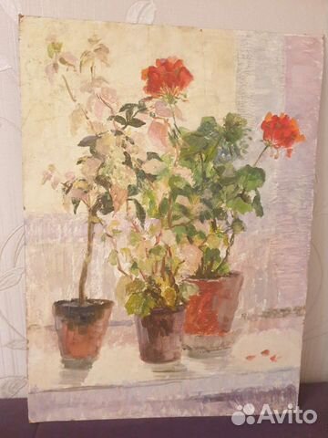 Картина натюрморт с цветами, Прошкин В.Н