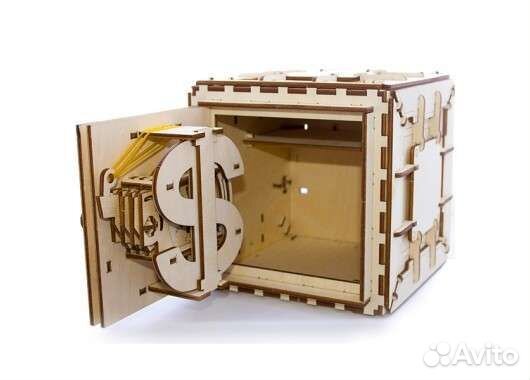 Детский конструктор деревянный Сейф сборный