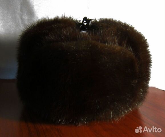 Норковая шапка ушанка. Размер 56