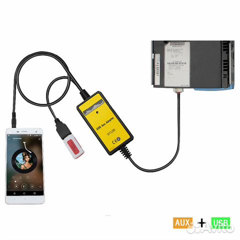 Автомобильный аудиоадаптер Moonet USB AUX 3,5 мм A