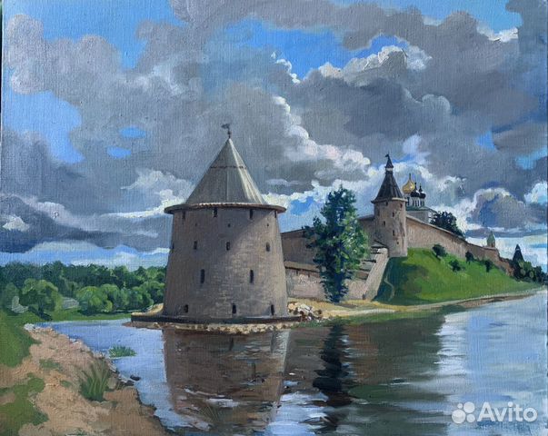 Картина «Псков Великий» маслом на холсте