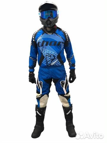 Мотоштаны Thor Phase Spiral (Оранжевый/белый)