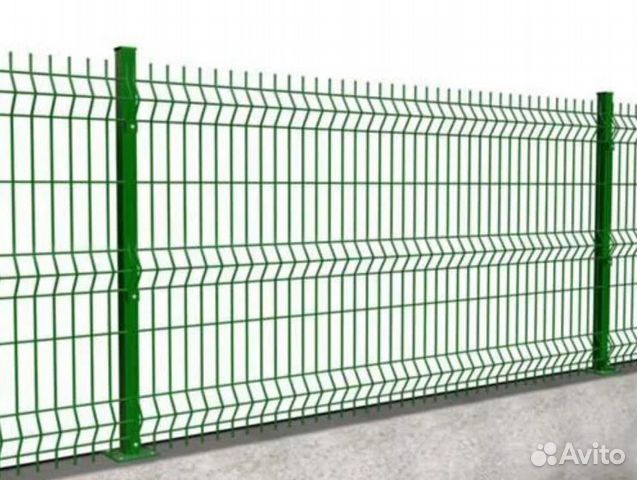 Забор сетка 3Д. Установка