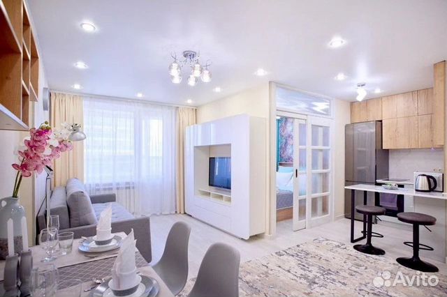 

1-к. квартира, 45 м², 2 кровати