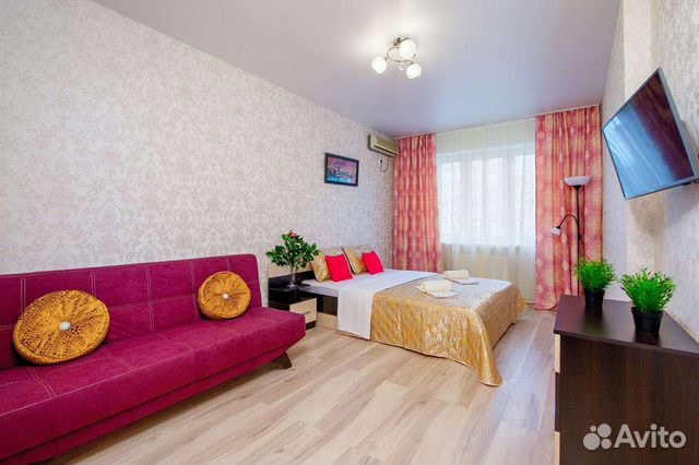 

1-к. квартира, 42 м², 2 кровати