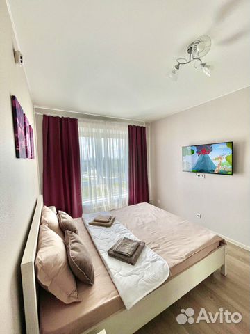 

1-к. квартира, 42 м², 2 кровати
