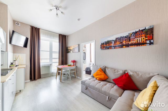 

1-к. квартира в апарт-отеле, 39 м², 2 кровати