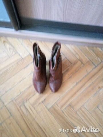 Зимние кожаные ботинки