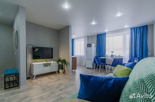 

1-к. квартира, 44 м², 2 кровати