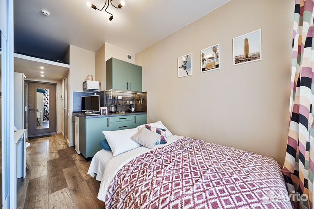 

Квартира-студия, 17 м², 1 кровать