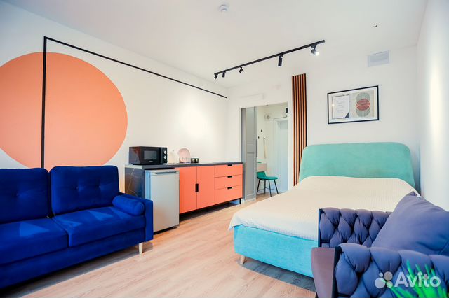 

Квартира-студия, 21 м², 2 кровати