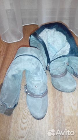 Сапоги зимние, натуральные почти новые Сапоги зимние, натуральные почти новые