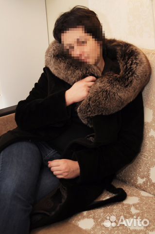 Шуба женская (стриженная нутрия/песец, 48 размер)