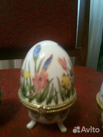 Шкатулки-яйца керамические
