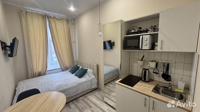 

Квартира-студия, 17 м², 1 кровать