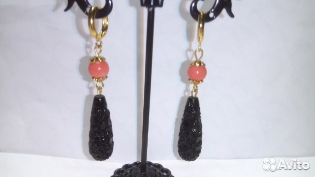 Серьги ручной работы из натуральных камней