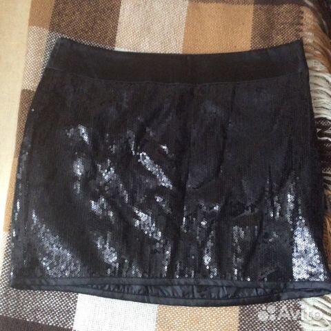 Юбка черная с пайетками Юбка черная с пайетками