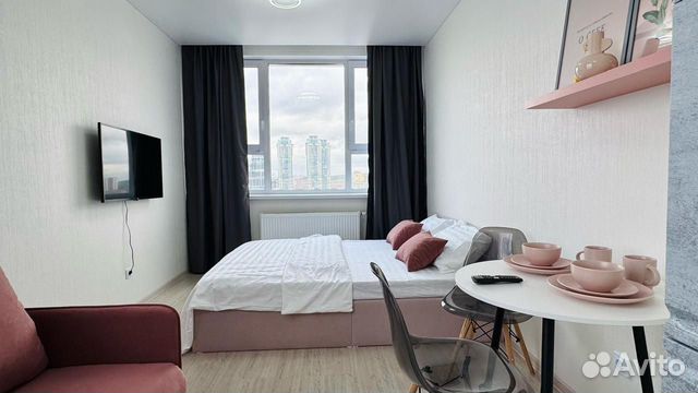 

Квартира-студия, 33 м², 2 кровати
