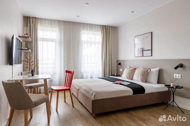 

Квартира-студия, 25 м², 2 кровати