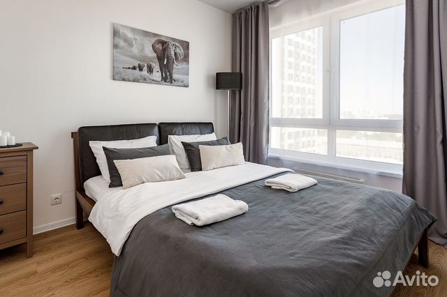 

1-к. квартира, 42 м², 2 кровати