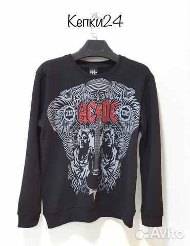 Толстовка Свитшот AC/DC новая.Черная хлопок Толстовка Свитшот AC/DC новая.Черная хлопок