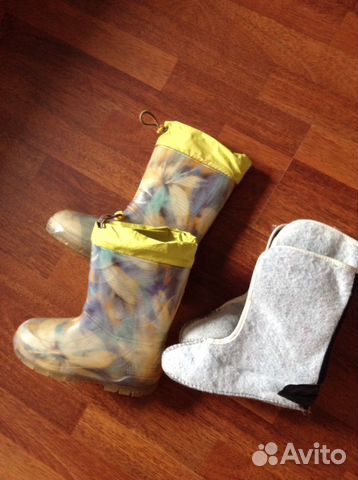 Сапоги резиновые с валенком Сапоги резиновые с валенком