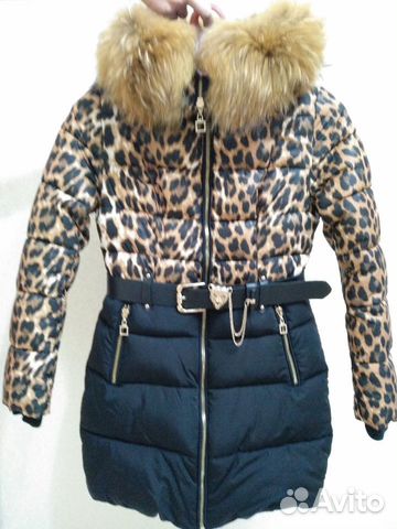 Пуховик пальто для девочки р.140 зима