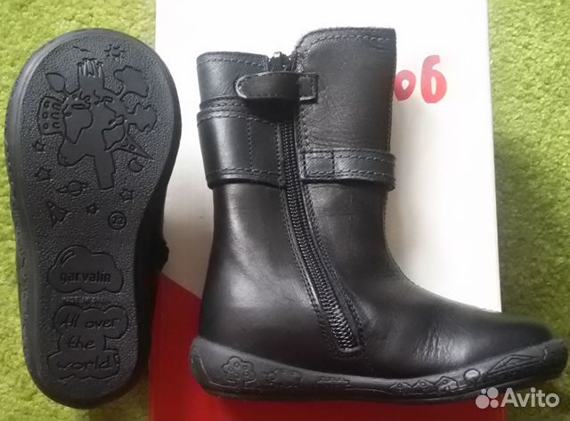 Кожаные сапоги на весну, туфли в сад девочкам 22р