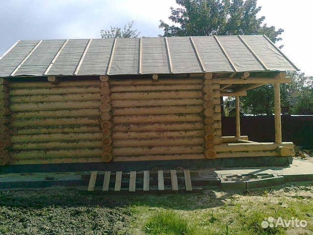 Cруб дома в чашу 6х4 м+ 2 м терраса