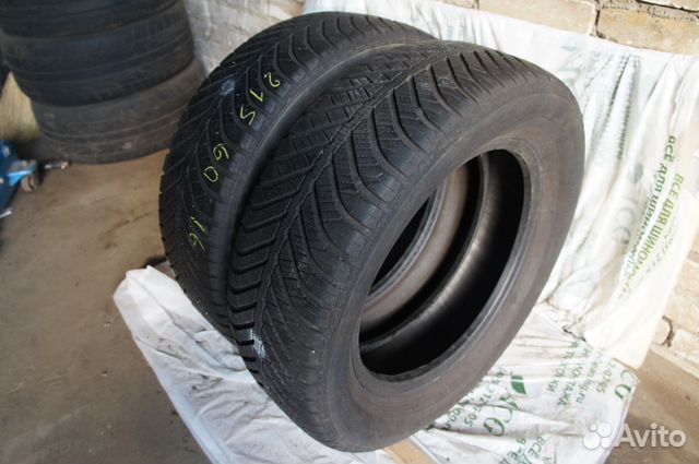 Зимние шины бу R16 215/60/16 Goodyear Vector пара