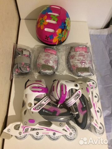Роликовые коньки 32-36, ролики для девочки раздвиж Роликовые коньки 32-36, ролики для девочки раздвиж