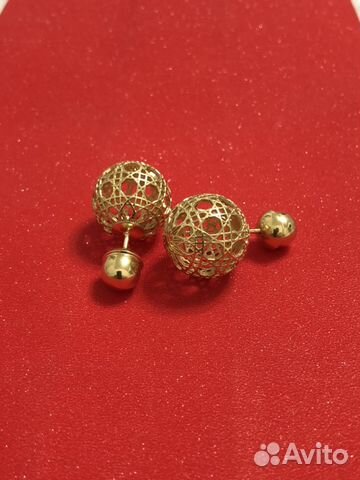 Золотые пусеты Диор Dior Золотые пусеты Диор Dior