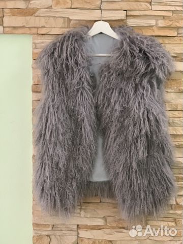 Джинсовая куртка с мехом ламы Джинсовая куртка с мехом ламы