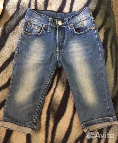 Джинсовые шорты бриджи