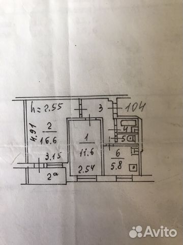 Комната 16.6 м² в 2-к, 9/9 эт. Комната 16.6 м² в 2-к, 9/9 эт.