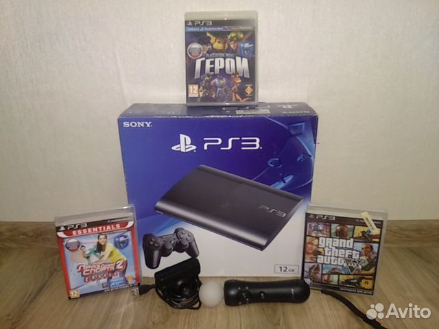 Ps3 super slim 500gb, PlayStation move,игры в пода