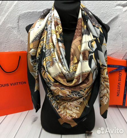 Шелковый платок (шарф) Hermes Louis Vuitton