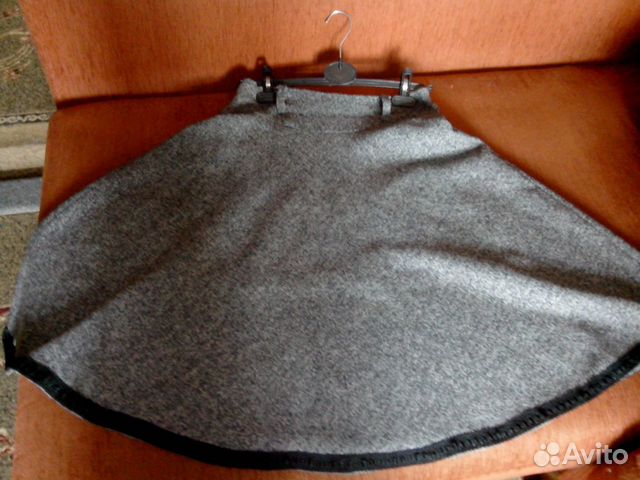 Юбка шерстяная серая