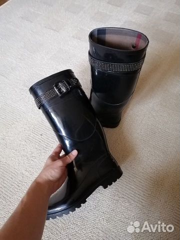Сапоги резиновые Burberry, 38р-р, черные